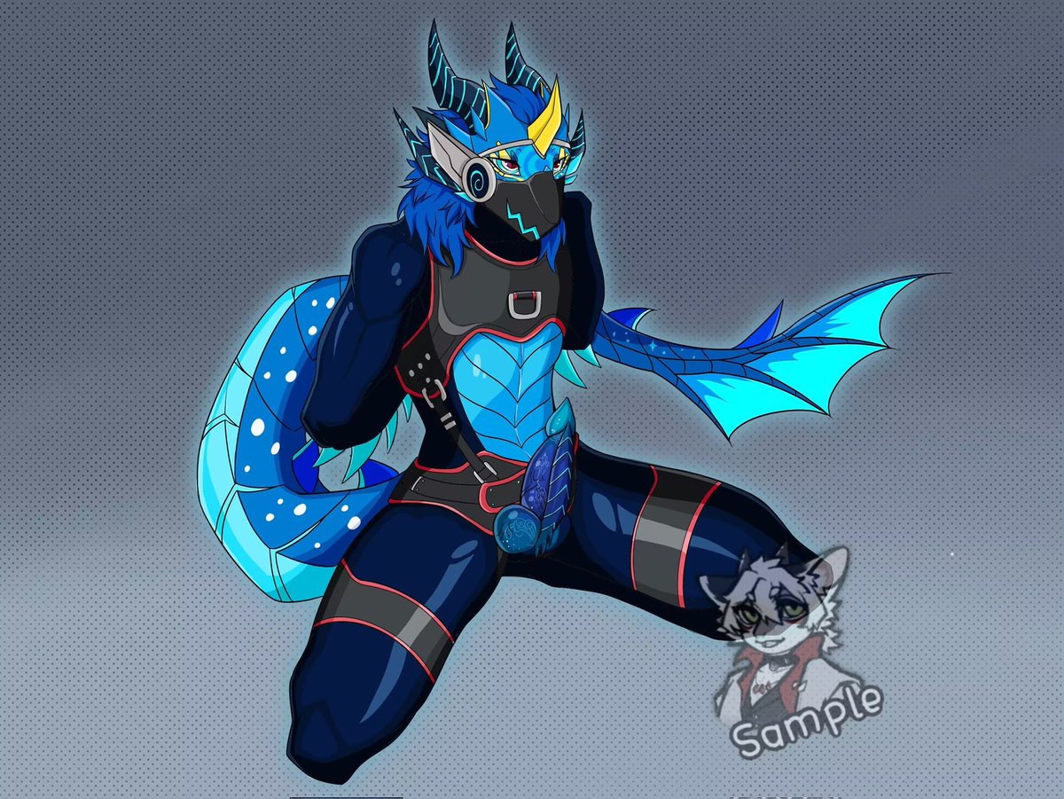 卧槽，雕花几把＊震撼画师
感谢委托！
Thanks for the commission.
A dragon with a beautiful cock？
