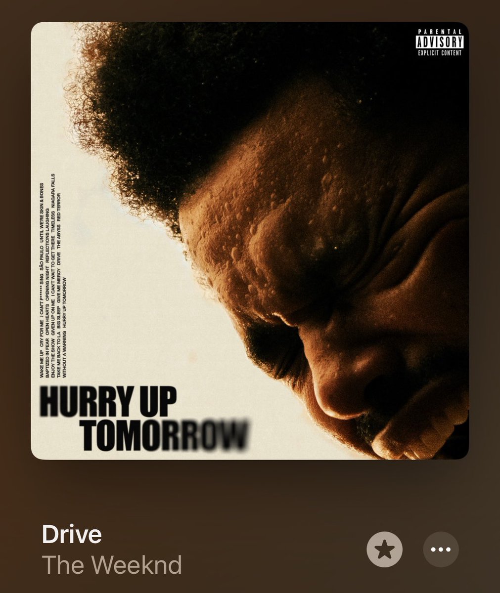 It took me some time to deliberate but this is my fave song off of Hurry Up Tomorrow <a href="/theweeknd/">Abel Tesfaye</a> 🏆