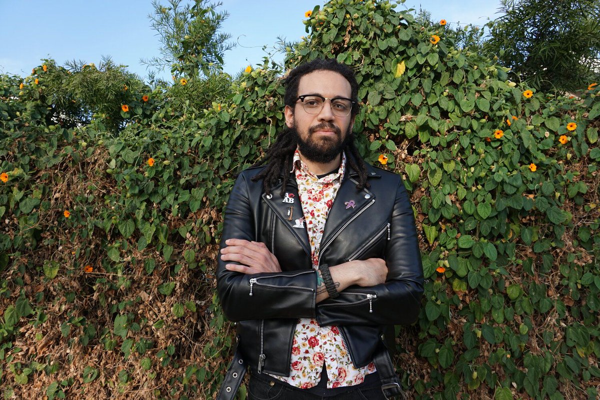 LAReviewofBooks's tweet photo. "Sometimes it’s fiction, sometimes it’s nonfiction, but overall, it’s just the story that needs to happen, that needs to come out of me. So I was far more concerned about, like, is this good?" @marcussomething on Prince, the woke mind virus, and "¡PÓNK!" https://t.co/b9bPjcWTcA https://t.co/H3Nytv4NaD