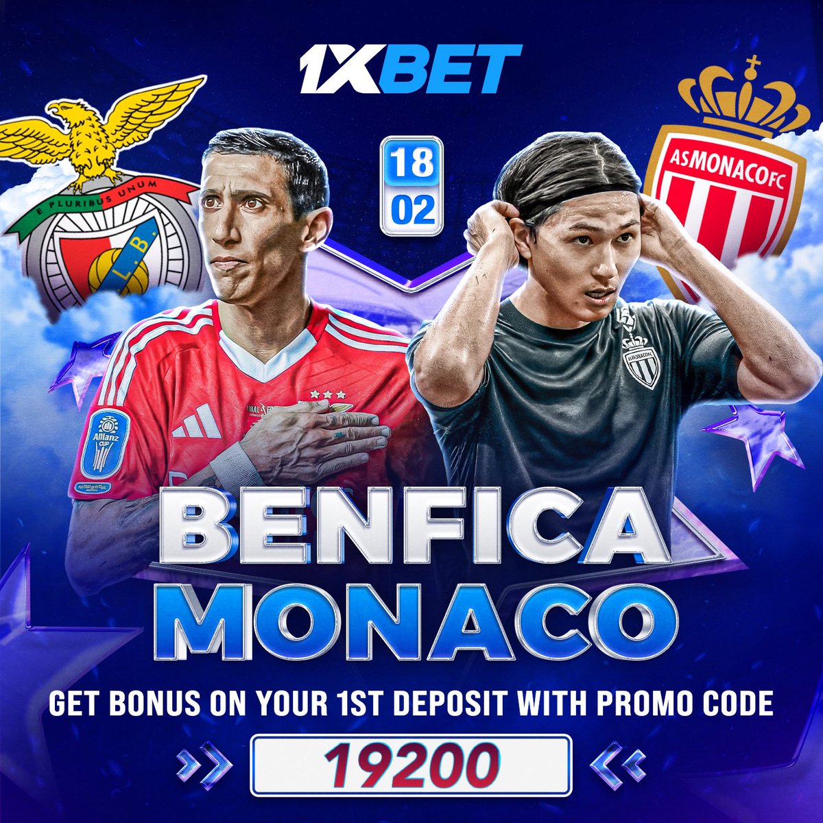 BettingSports_0's tweet photo. BENFICA - MONACO
FEYENOORD - MILAN
BAYERN - CELTIC
ATALANTA - CLUB BRUGGE
Pariez sur la Champions League et gagnez avec #1xBet
🔗👉https://t.co/IiI3Rkd6a5
☑️ Bénéficiez de 300% bonus en vous inscrivant avec le
CODE PROMO 👉19200
#UCL #matchday #FEYMIL #denemebonusu Bitcoin https://t.co/ruRNMYQuBX