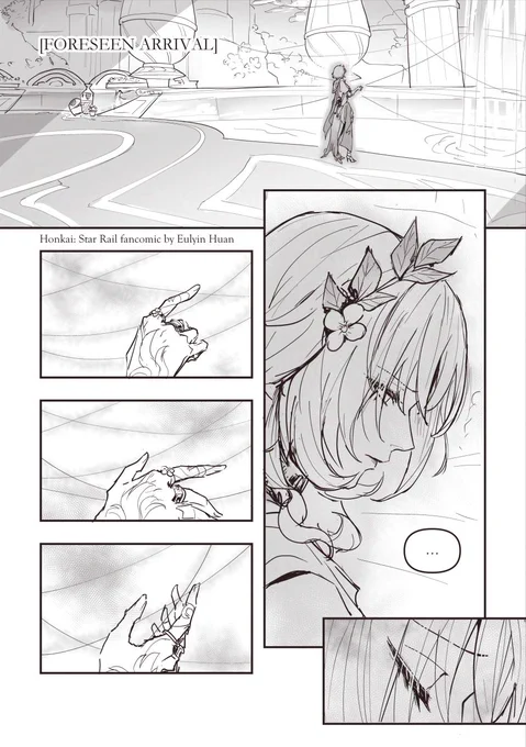 [Foreseen Arrival] [1/2]
#HonkaiStarRail #崩坏星穹铁道 fancomic
--
It's done _('ཀ`」 ∠) It took longer than I wish it to be _('ཀ`」 ∠)_('ཀ`」 ∠)_('ཀ`」 ∠)
But it's done so... //fainted

#hsrcreators #hsrfanart #aglaea #tribbie 