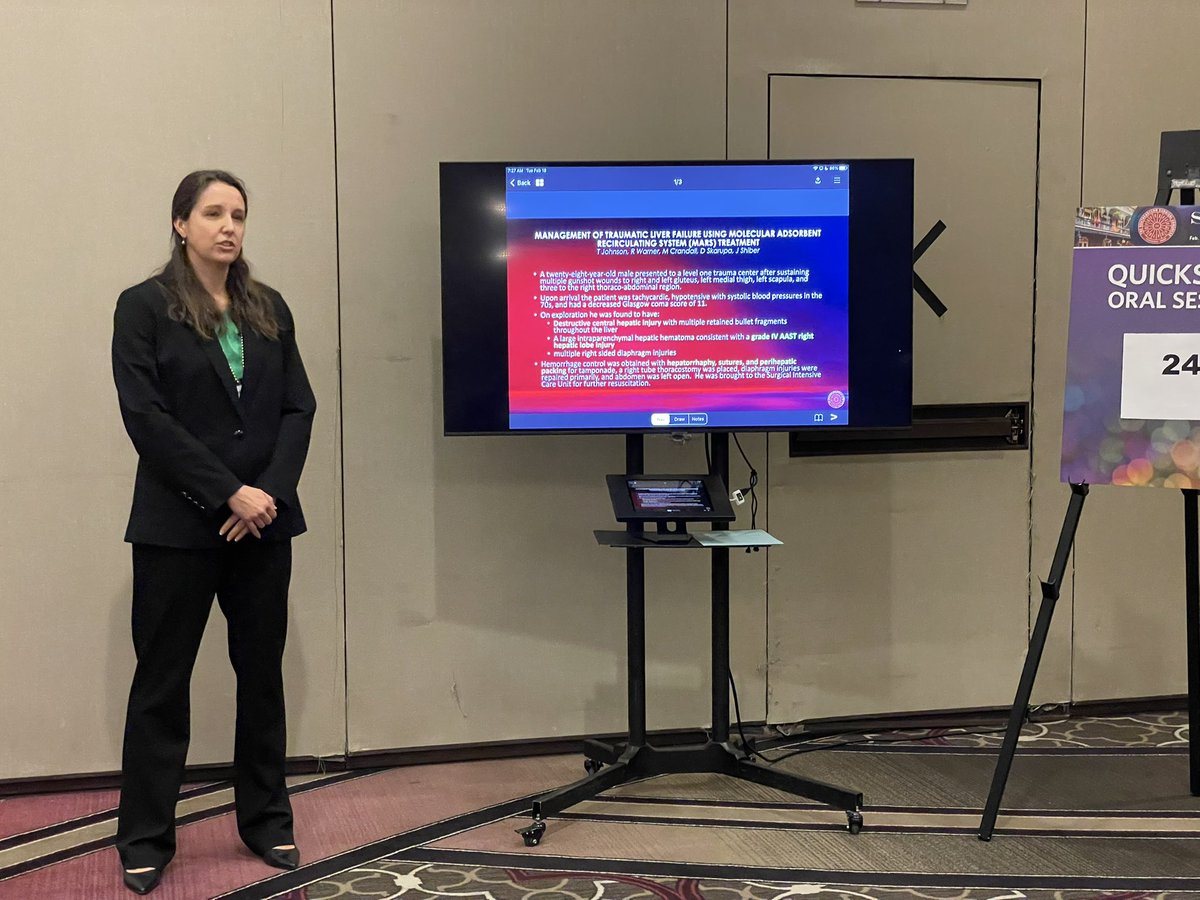 Rachel Warner (@traumamamado) on Twitter photo Super Proud of one of our trauma /SICU APPs (and friend) Terri Johnson for presenting at <a href="/SESC_AmSurg/">SESC & The American Surgeon</a> today on mgmt of liver failure after traumatic liver injury with MARS <a href="/UFJaxCritCare/">UFJaxCriticalCare</a> <a href="/UFJaxTrauma/">UFJaxTrauma</a> <a href="/UFJaxsurg/">UF Department of Surgery- Jacksonville</a> You represent us well! Super Proud of one of our trauma /SICU APPs (and friend) Terri Johnson for presenting at <a href="/SESC_AmSurg/">SESC & The American Surgeon</a> today on mgmt of liver failure after traumatic liver injury with MARS <a href="/UFJaxCritCare/">UFJaxCriticalCare</a> <a href="/UFJaxTrauma/">UFJaxTrauma</a> <a href="/UFJaxsurg/">UF Department of Surgery- Jacksonville</a> You represent us well!