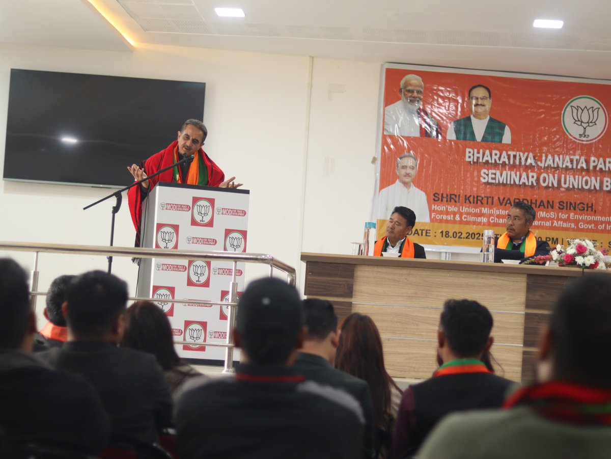 Took part in a Seminaar and held a Press Conference, highlighting the key features Budget 2025 at BJP Hqrs at Kohima, Nagaland today.

This budget, is an important milestone towards attaining the goals of Aatmnirbhar and Viksit Bharat, which are the vision of our Hon’ble PM.

It