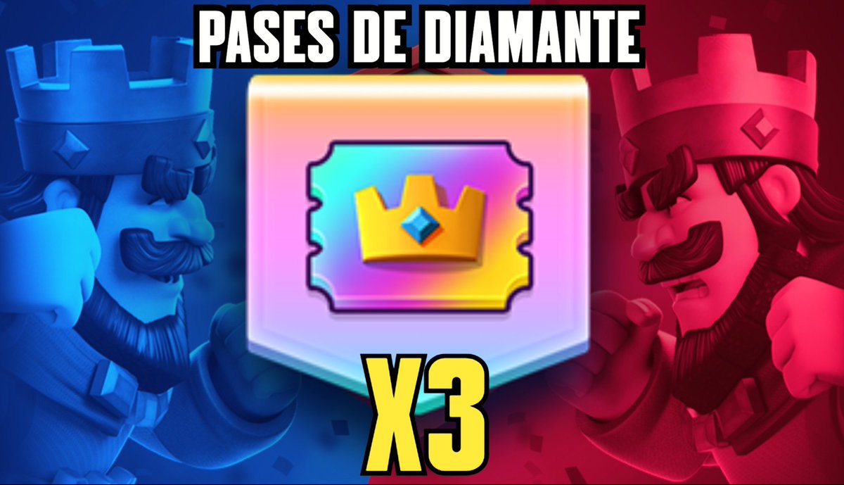 LipeClash_'s tweet photo. 🎁 ¡¡NUEVO SORTEO!! 🎁

🍀 OBTEN 3 PASES DE DIAMANTE EN CLASH ROYALE 🍀
👀INVITA A TUS AMIGOS👀
👉 REQUISITOS:

✅ Dar RT &amp; menciona a 2 amig@s
✅ Seguir https://t.co/VDcMJWQDL9
👉👉👉Mucha suerte! 
Ganadores al llegar a 5K de follows en twitch ! 🥳
#giftedbysupercell https://t.co/RJ95CHN9xe