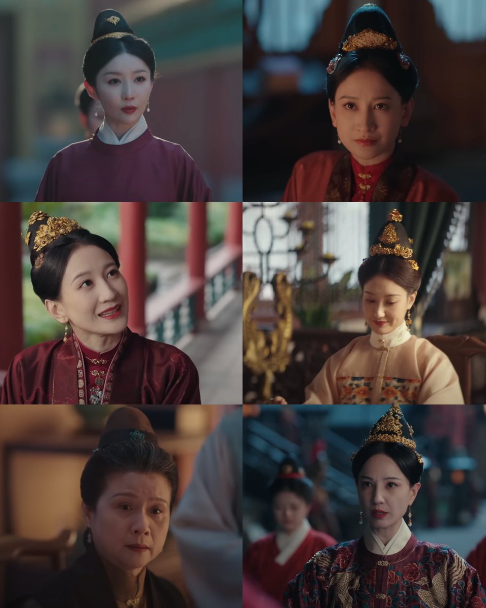 tiff_ilosophy's tweet photo. đ«
ădijiăwig bun headpiece
â seen on empress wan (#YumikoCheng), elder princess (#ZengYongti), crown princess (#WangPeiran), granny cui (#MuLiyan), and palace women in #Blossom
the diji is a covering worn over hair buns by married women in the ming dynasty, who styled their hair in updos. this versatile headpiece served as a base for securing hairpins and ornaments, which were inserted into the framework to suit different occasions.
while the diji was considered an essential part of formal attire for married noblewomen in the ming dynasty, it was not limited to ceremonial dress. women also wore it as part of their everyday attire, whether at home or when visiting friends and relatives, as seen in the dramaăblossomă.
the diji was influenced by the guan (crowns) and wig bun hairpieces known as âjiaji,â meaning âfake buns,â worn by women in the song dynasty, as well as the âbaoji*â* (âcovered bunâ or âwrapped bunâ) hairstyle, where hair was wrapped in fabric. the baoji was spotted in last yearâs hit revenge dramaăthe doubleăstarring #WuJinyan and #WangXingyue â you can read more about that in my thread: historical costuming, art & cultural influences in #TheDouble on my profile.
with the eraâs advancements in metalwork, ming dynasty headwear became more elaborate than in previous eras, leading to the rise of the diji, which developed into a solid, structured, hat-like shell worn over a hair bun, creating a refined silhouette while keeping the hairstyle securely in place. ming dynasty diji were typically crafted from gold or silver metal wire, onto which horsehair or human hair was woven, and often covered with black gauze, giving it a conical shape.
the diji provided a supportive framework, allowing hairpins to become increasingly elaborate. wearers could insert long, delicate hairpins through the metal framework at any position. the most important hairpin was placed at the center of the diji, serving as both a striking focal point and a practical anchor to keep the headpiece securely in place.
once secured, additional hairpins and ornaments were arranged around the bun. these accessories formed a headdress set collectively known as âtou mian,â each named according to its placement and function within the overall hairstyle. beyond their aesthetic appeal, the diji symbolized status and refined artistic taste. by the mid-to-late ming dynasty, artisans began incorporating embellishments directly onto the diji.
#CDrama