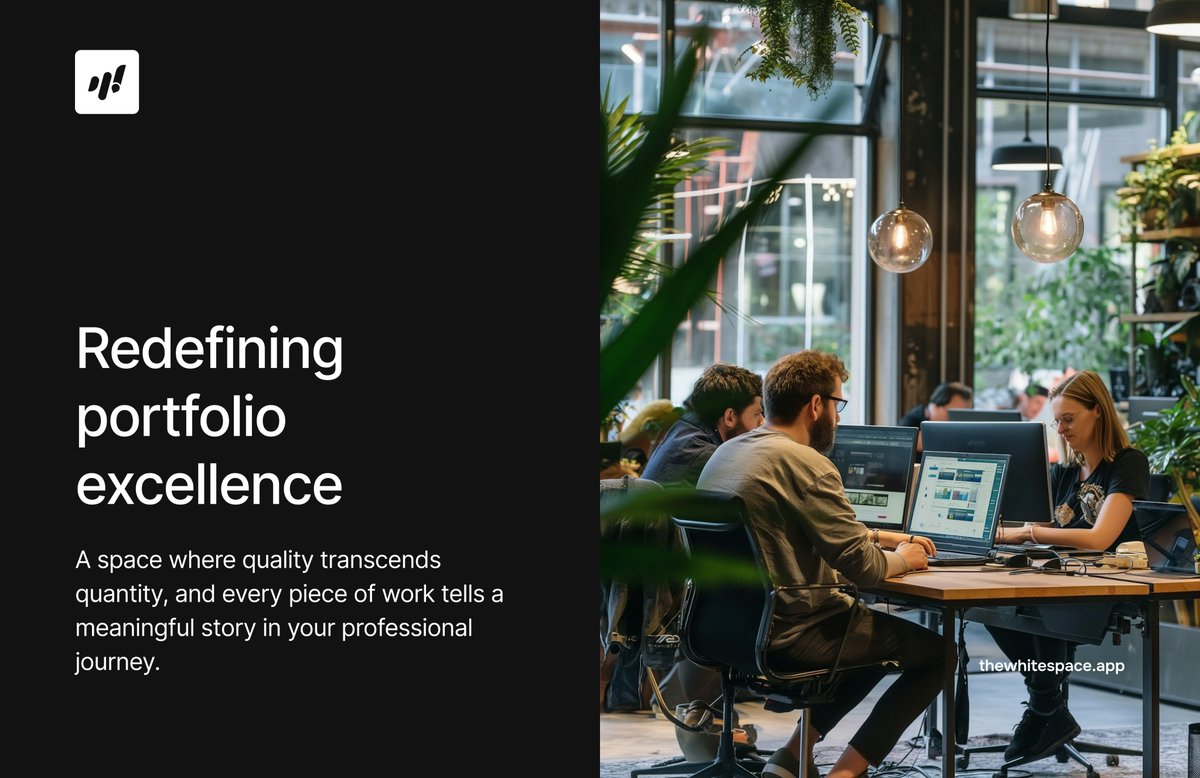 A space where quality transcends quantity, and every piece of work tells a meaningful story in your professional journey.

Join our waitlist at thewhitespace.app/waitlist

#thewhitespace #qualityoverquantity #designwithpurpose