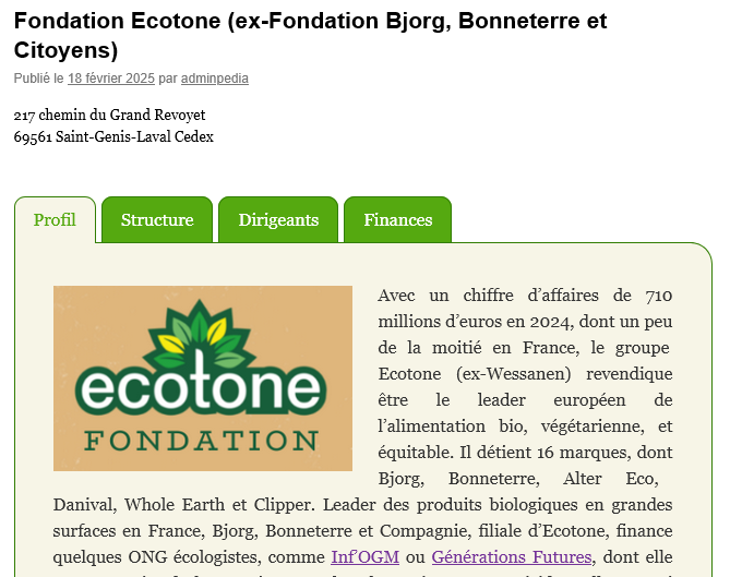 ecolopedia's tweet photo. Mise à jour des éléments concernant la Fondation Ecotone : https://t.co/EKLprVWGzU https://t.co/0k2Kilb5cZ