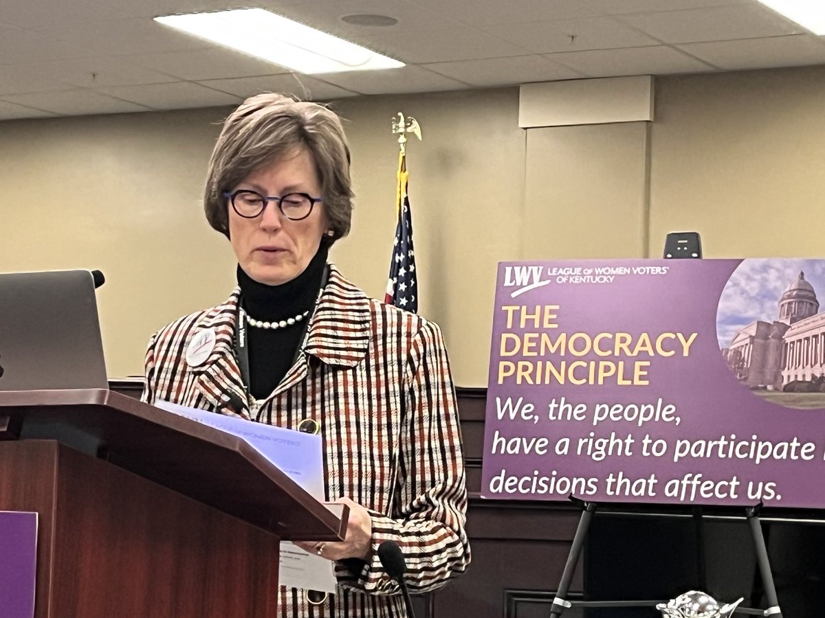 Becky Jones, LWV KY 1st VP explains challenges with The SAFE act, Federal legislation that will challenge voter registration for thousands of voters.