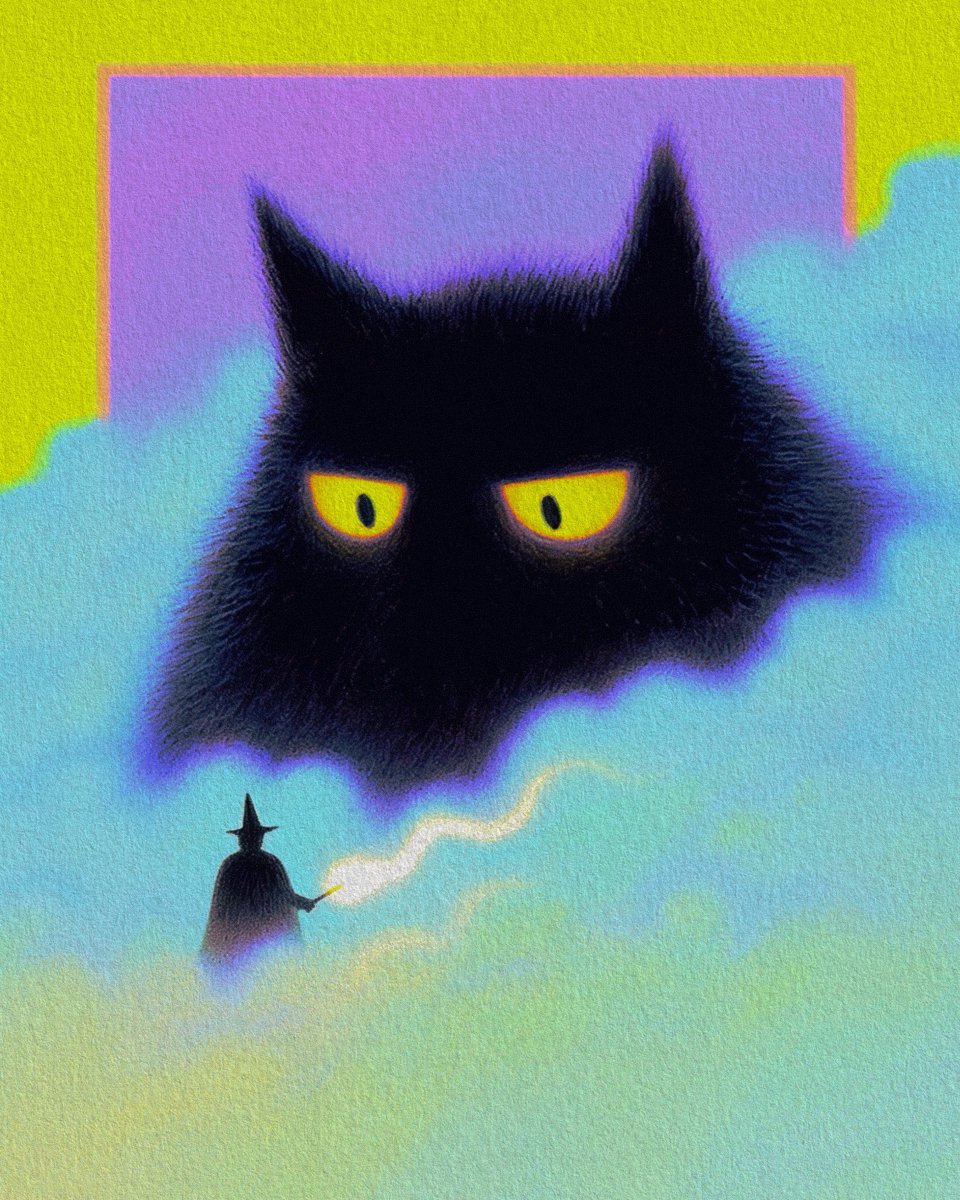 Good afternoon ! 🌦️✨ « 𝑻𝒉𝒆 𝑪𝒐𝒔𝒎𝒊𝒄 𝑪𝒂𝒕 » | 1/1 on <a href="/objktcom/">objkt.com</a> !