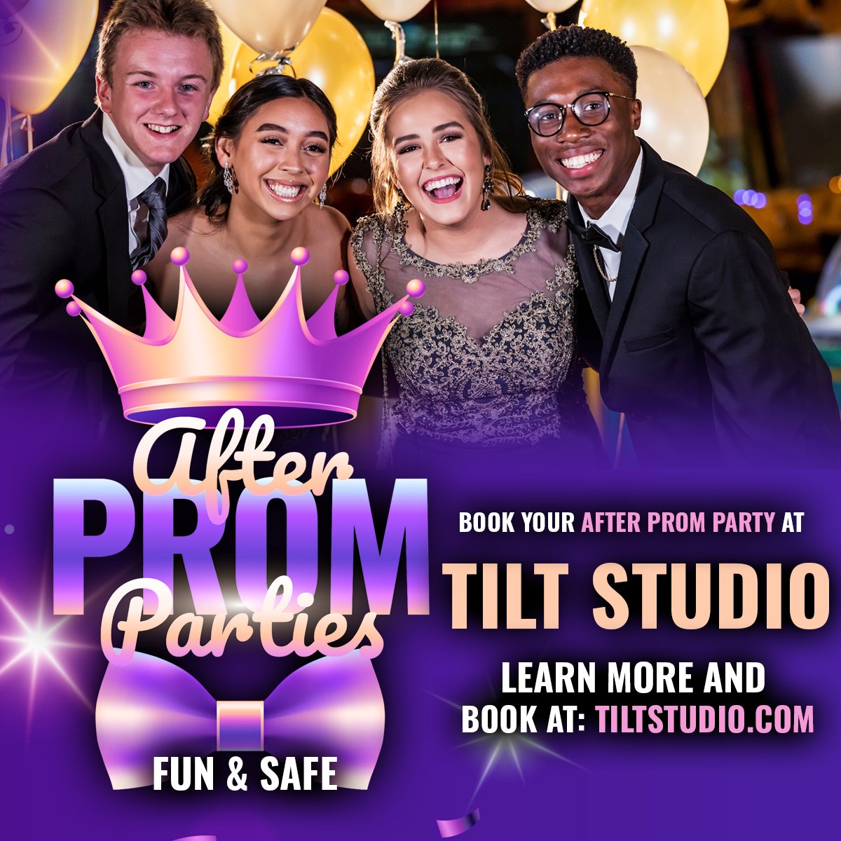 Tilt Studio (@tiltstudious) on Twitter photo Still searching for the ultimate spot for your After Prom celebration? ๐ Look no furtherโTilt Studio has everything you need to make your night unforgettable! ๐ฏโจ Book your After Prom Event with us today and let the fun begin! ๐ณ๐
Email Us to Book Now: events@tiltstudio.com Still searching for the ultimate spot for your After Prom celebration? ๐ Look no furtherโTilt Studio has everything you need to make your night unforgettable! ๐ฏโจ Book your After Prom Event with us today and let the fun begin! ๐ณ๐
Email Us to Book Now: events@tiltstudio.com