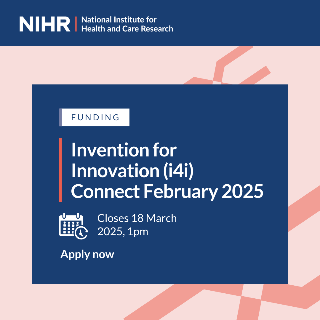 Our i4i Connect - February 2025 #fundingopportunity is now open for applications!

Connect is a researcher-led funding opportunity and supports small to medium-sized enterprises #SMEs in need of a funding boost to reach the next stage in the technology development pathway.

Apply