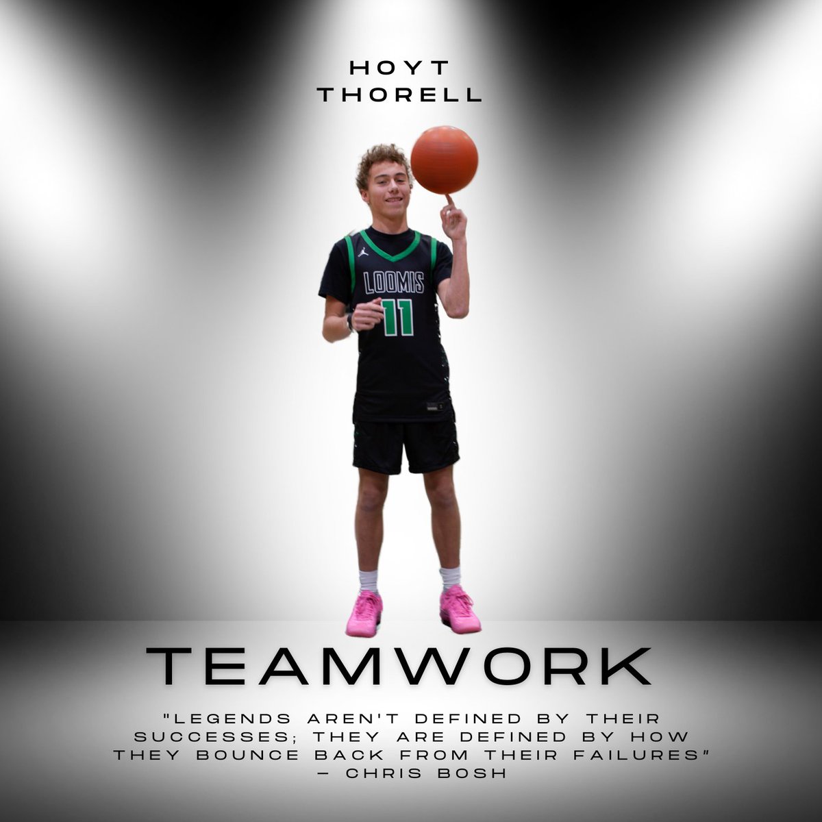 Hoyt Thorell is this weeks #LoomisLimelight . Hoyts Teamwork mentality is a huge asset to our team. Hoyt is a great teammate, a great player, and an even better person. Thanks for being a part of our squad, Hoyt!