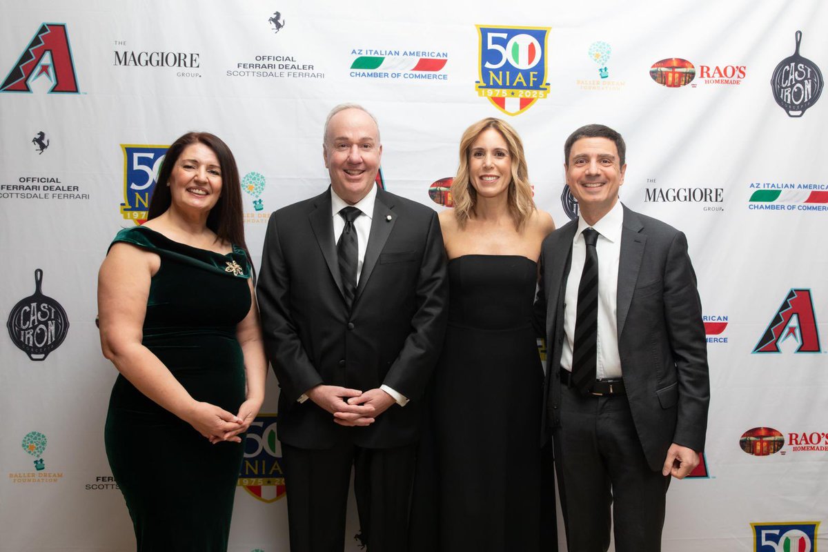 Consul General <a href="/raffaellavalent/">Raffaella Valentini</a> together with the Director of <a href="/ITALosAngeles/">ITA Los Angeles</a> went on a work mission to Arizona. They had extemely productive meetings at the House of Representatives, #ArizonaCommerceAuthority, #Danieli group and had the chance to attend the regional <a href="/niaforg/">NIAF</a> Gala