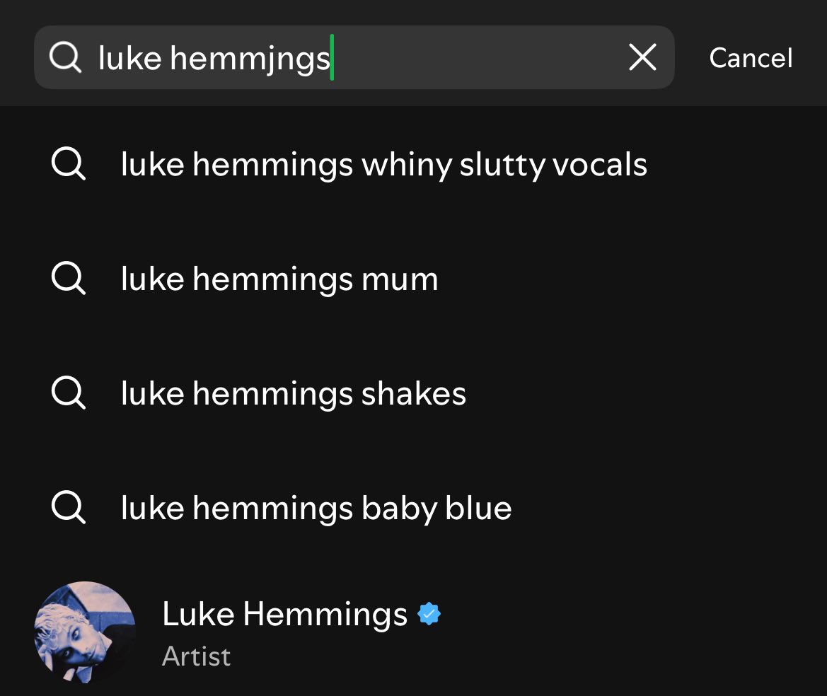 i was searching for a playlist of luke’s whole discography… yall the first search😭