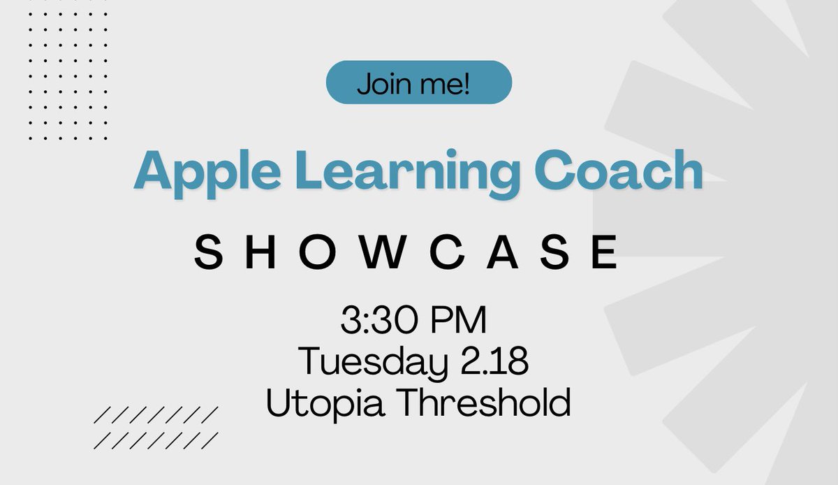 Can’t wait to learn and share through conversation with <a href="/AppleEDU/">Apple Education</a> Learning Coaches this afternoon! Hope to see you there #ideacon2025 bit.ly/3EJUy1h