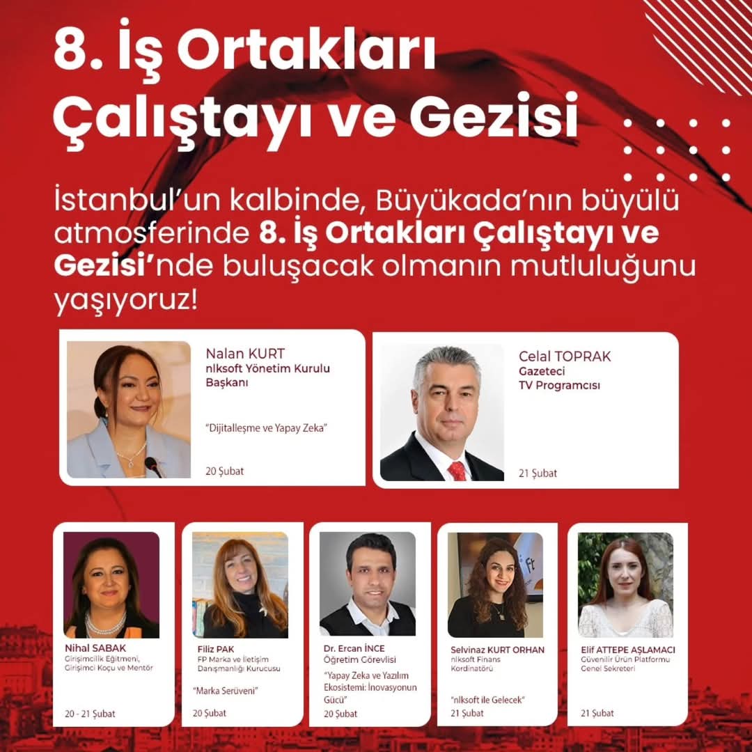 nalankurt's tweet photo. Nlksoft Ailesi olarak İstanbul'da buluşuyoruz! Stratejilerimizi, planlamalarımızı konuşacağımız, teknoloji ve Dijitalleşmeden bahsedeceğimiz, bol bol gezip çok şey kalacağımız harika bir organizasyon olacak!
Birbirinden değerli konuklarımızla harika bir programda görüşmek üzere. https://t.co/PGbCuzyJXO