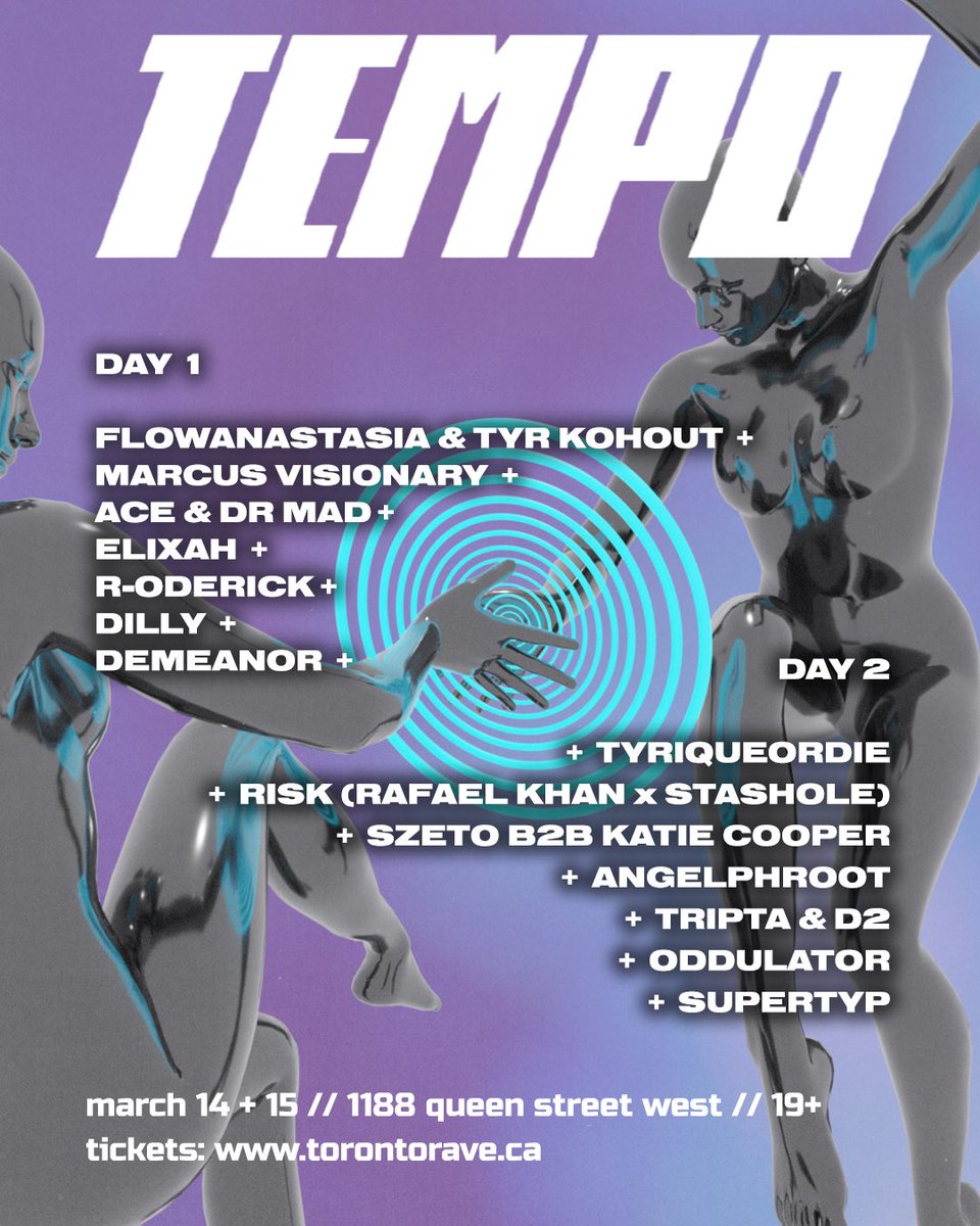 🔳 TORONTO RAVE: TEMPO 🔳 

1 month until TEMPO! Tix available at ra.co/events/2094184