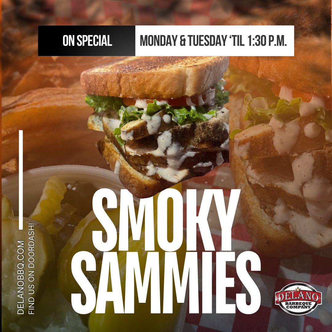 A hot, smoky sandwich is just what you need today!

Be safe out there! delanobbq.com