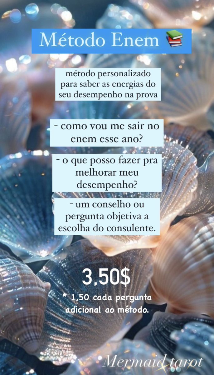 mermaidtarot_'s tweet image. Voltamos com TUDO!
Perguntas a partir de 1$ e métodos completos a partir de 3,50$

Tenho entrega pra hoje ainda! 🩷
MESA ABERTA 

#tarot #mesaaberta