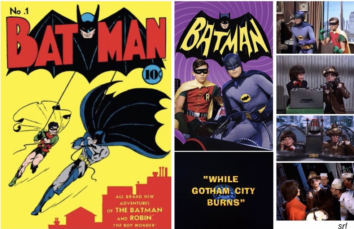 SaveRedlandLibr's tweet photo. 7:05pm TODAY on @TalkingPicsTV

From 1966, s1 Ep 30 of 📺 #Batman -“While Gotham City Burns” directed by #LarryPeerce &amp; written by #Hendrik Vollaerts

Based on #DCComics characters created by artist #BobKane &amp; writer #BillFinger

🌟#AdamWest #BurtWard #RoddyMcDowall #FrancineYork https://t.co/YWeThgK0Cu