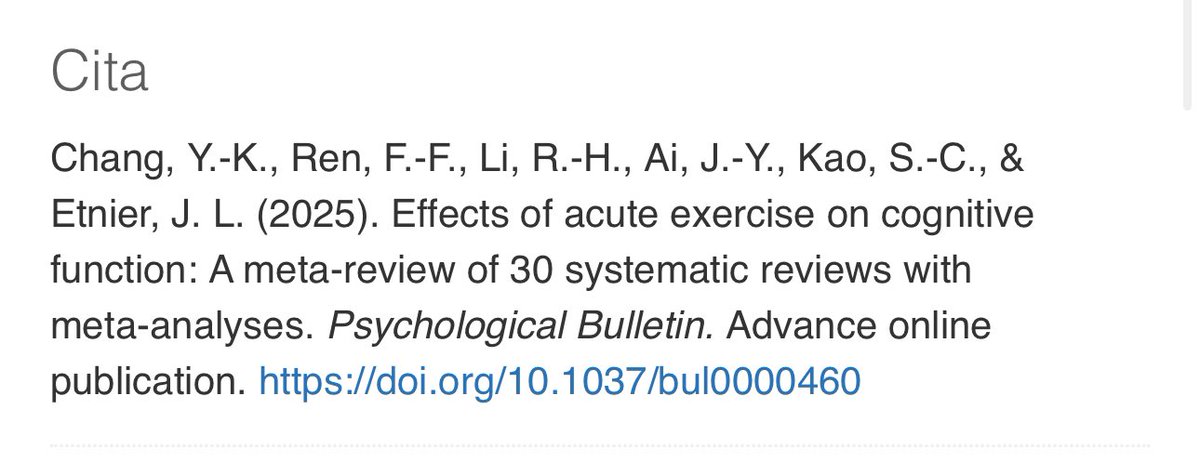¿Sabías que el ejercicio mejora la función cognitiva? 🧠💪 

Un análisis de 30 revisiones científicas (18,347 participantes) revela que cuando y qué tipo de ejercicios es mejor para tu rendimiento cognitivo🧵👇