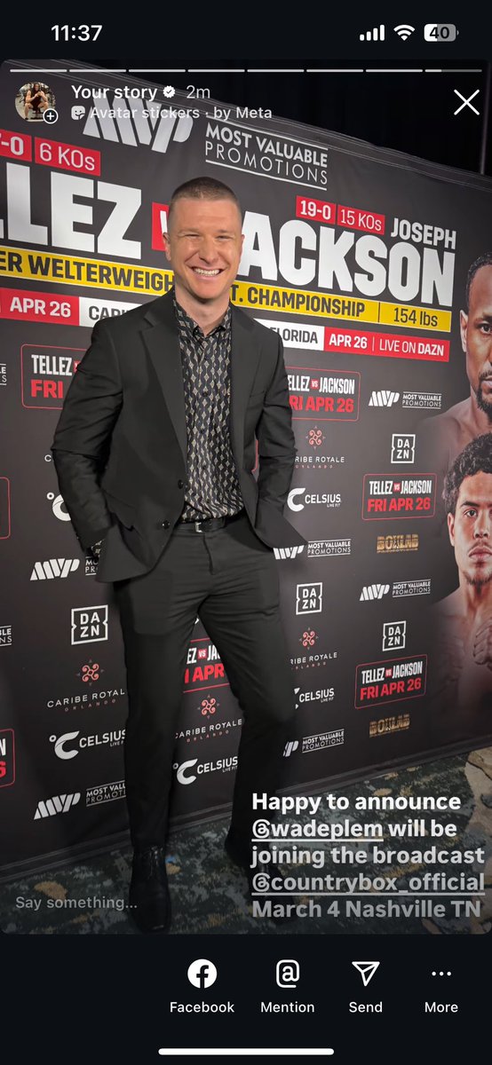 BJ FLORES (@bjfloresboxing) on Twitter photo I am pleased to announce the addition of <a href="/ipickwins/">Mystic Zach Hirsch</a> and <a href="/WadePlem/">Wade Plemons</a> to the commentary booth for <a href="/CountryBox_/">Country Box</a> event March 4 in Nashville Tn. Get your tickets now.
#NASHVILLE #BOXING #COUNTRY I am pleased to announce the addition of <a href="/ipickwins/">Mystic Zach Hirsch</a> and <a href="/WadePlem/">Wade Plemons</a> to the commentary booth for <a href="/CountryBox_/">Country Box</a> event March 4 in Nashville Tn. Get your tickets now.
#NASHVILLE #BOXING #COUNTRY