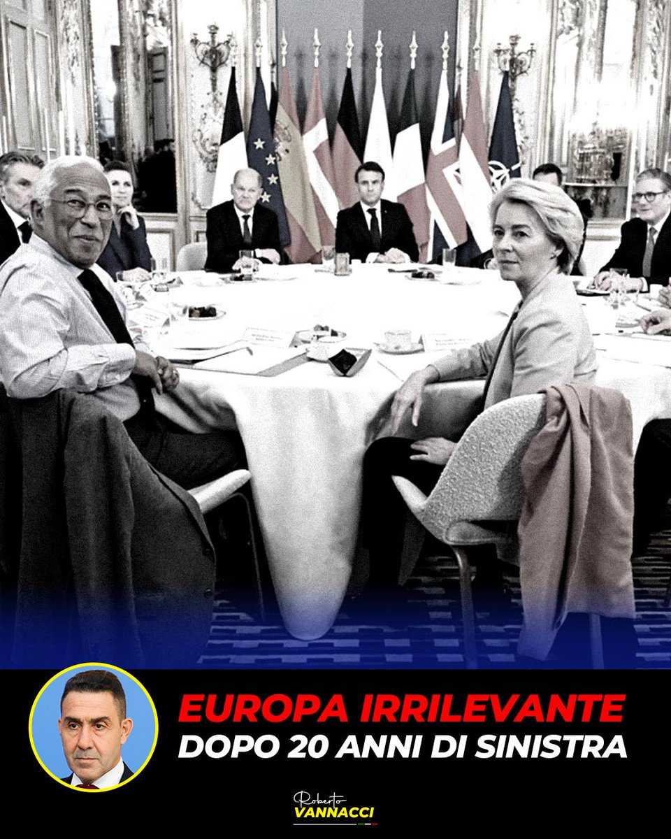 Dopo 20 anni di socialdemocrazia, l’Europa è irrilevante e fragile. Basta con banche e ONG: serve un’Europa di popoli e nazioni forti!
#Vannacci #Lega #patriotsforeurope #ilmondoalcontrario #IlCoraggioVINCE #GuerraUcraina #UnioneEuropea