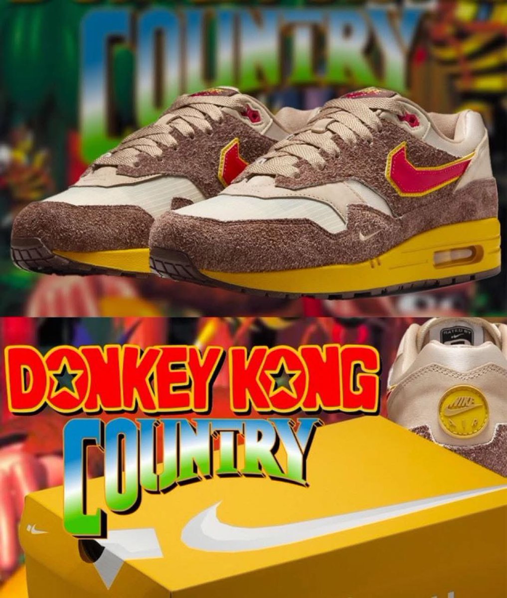 Nike y #Nintendo nos presumieron esta nueva colaboración de #DonkeyKong con estos Air Max 1