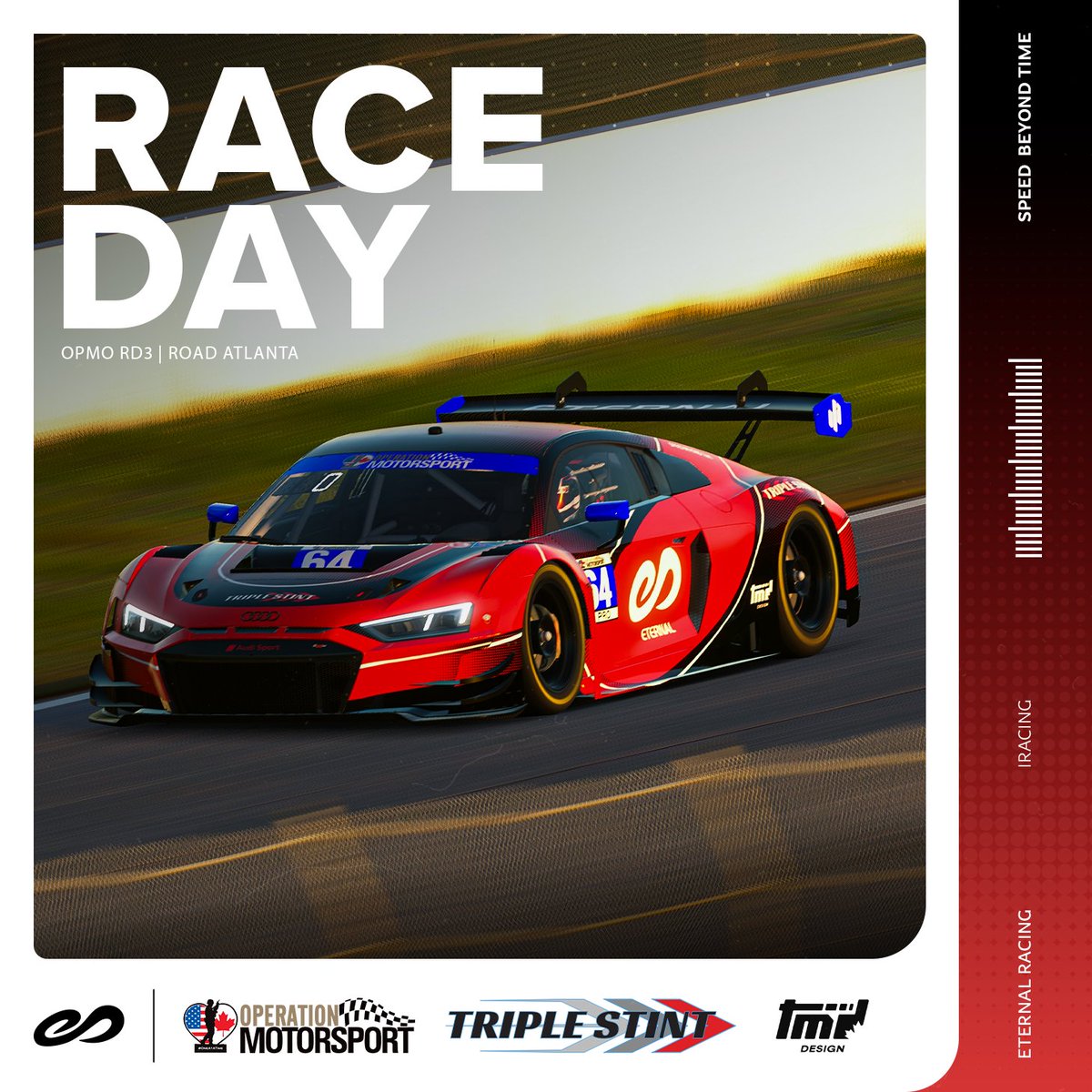 istatsbot's tweet photo. The squad is ready to rock and roll at @RoadAtlanta for Round 3 of the @opsmotorsport series tonight!
๐บ 8 PM EST | @ApexRacingTV
#SpeedBeyondTime #triplestint #opmo #iRacing #racing #simracing #gt3 #simulator #simulatorracing #sim https://t.co/wEBHl66HfM