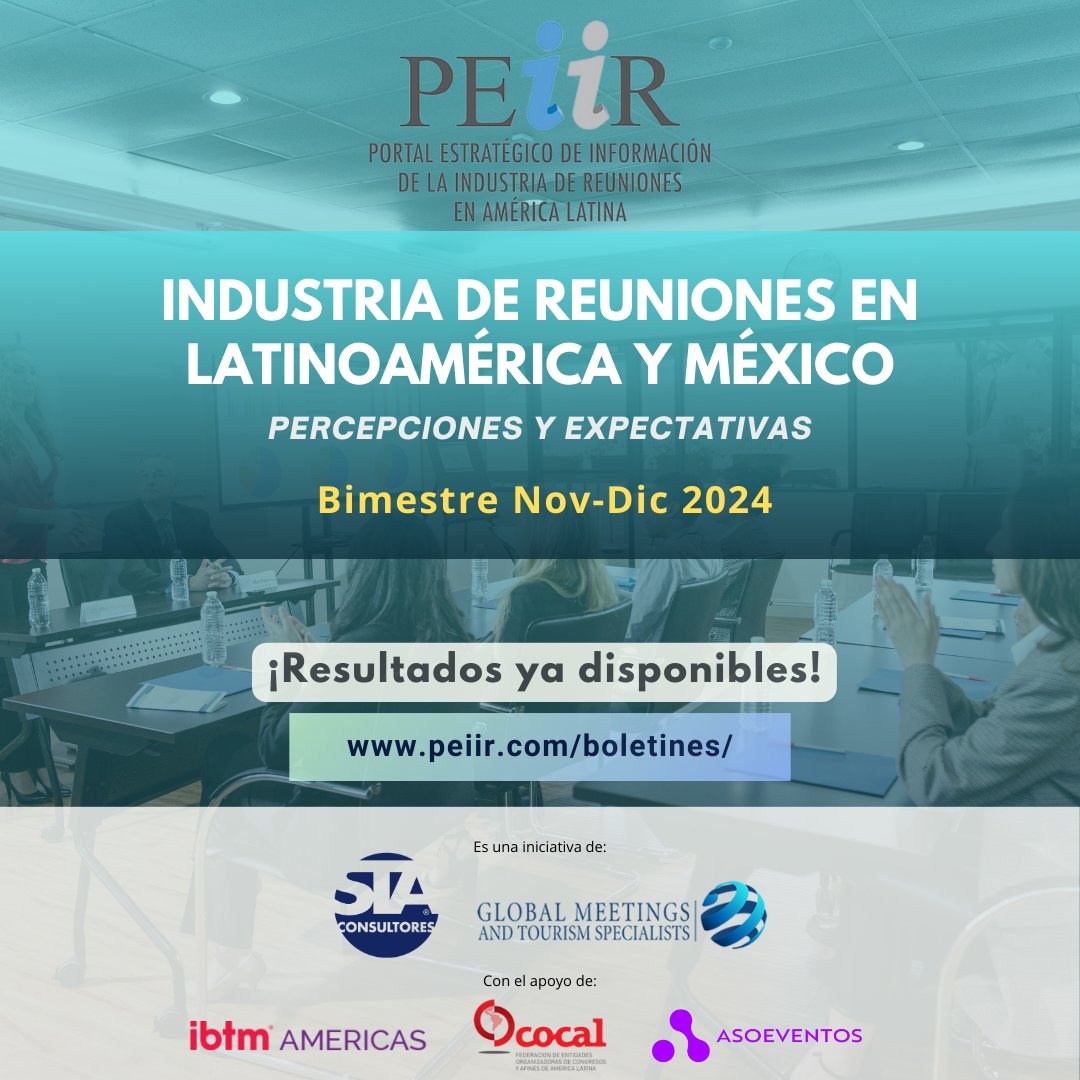 Ya se encuentra publicada la última edición del PEiiR con los resultados del cierre del 2024 y una estimación sobre la cantidad de reuniones y participantes en México al cierre del año pasado.  Consulta el documento comento en: bit.ly/3X1U0tX