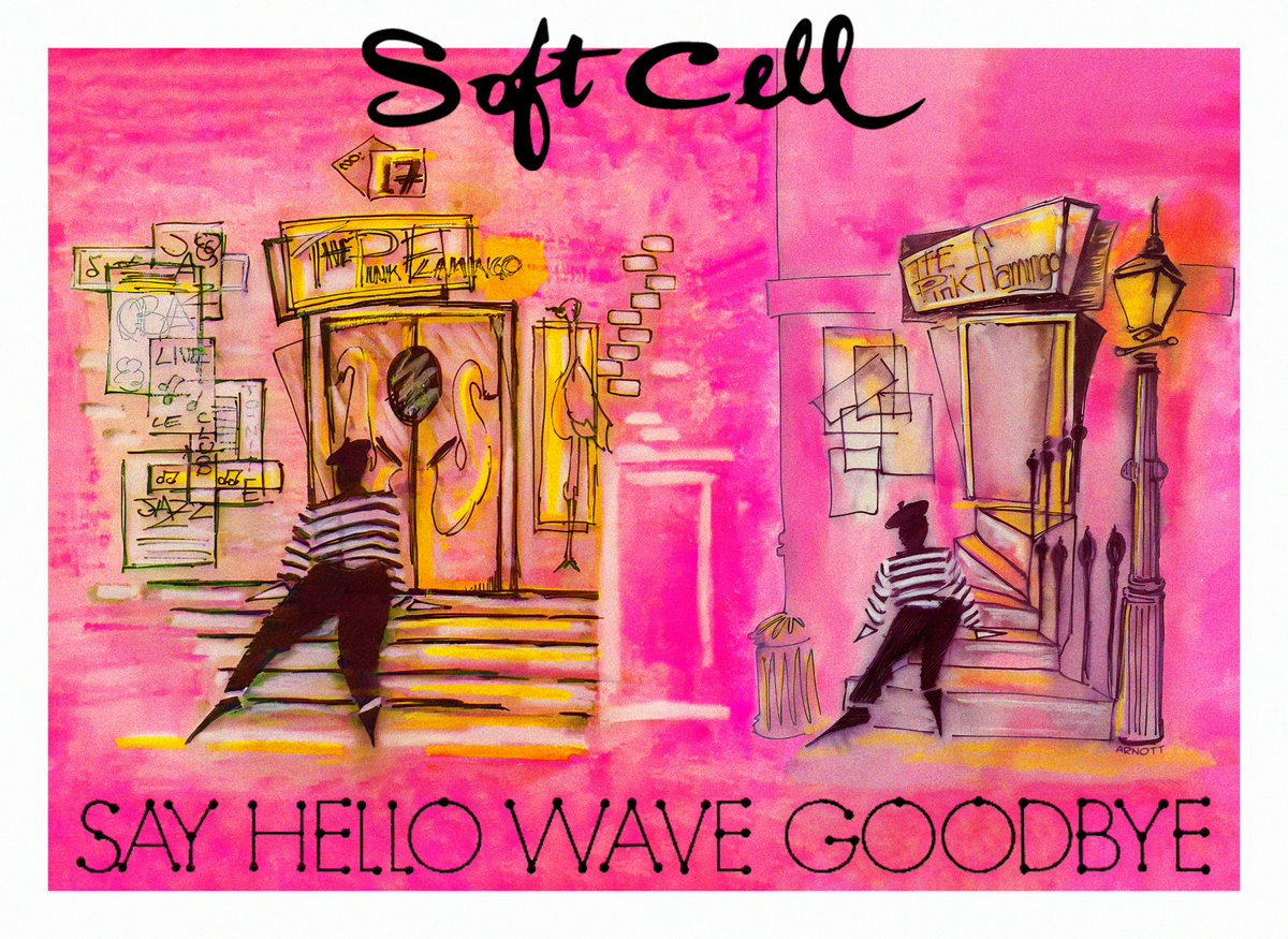GaryArnott's tweet photo. @softcellhq Got my crayons back out to make some #poster #artwork to help celebrate one of the best pop songs of all-time! 🖍️🦩🎤🎹🎶
I'm still struggling to accept that I bought this very single some 44 years ago! 🤯😭
#SoftCell #SayHelloWaveGoodbye #PinkFlamingo #posterdesign #80s #1980s https://t.co/SGR0YuGNm4
