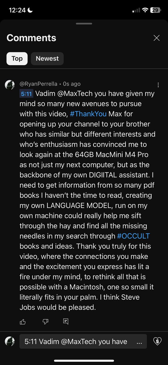 RyanPerrella's tweet image. @VadimYuryev Great Video: your enthusiasm is infectious, i am seeing the brilliance of Æ #UNIFIEDMEMORY pool as opposed to separate hardware for the CPU &amp;amp; GPU tasks. To be able to run an independent #LLM on hardware which requires 20+W &amp;amp; fits in your palm.
youtu.be/0sU3z7OSalw?si…