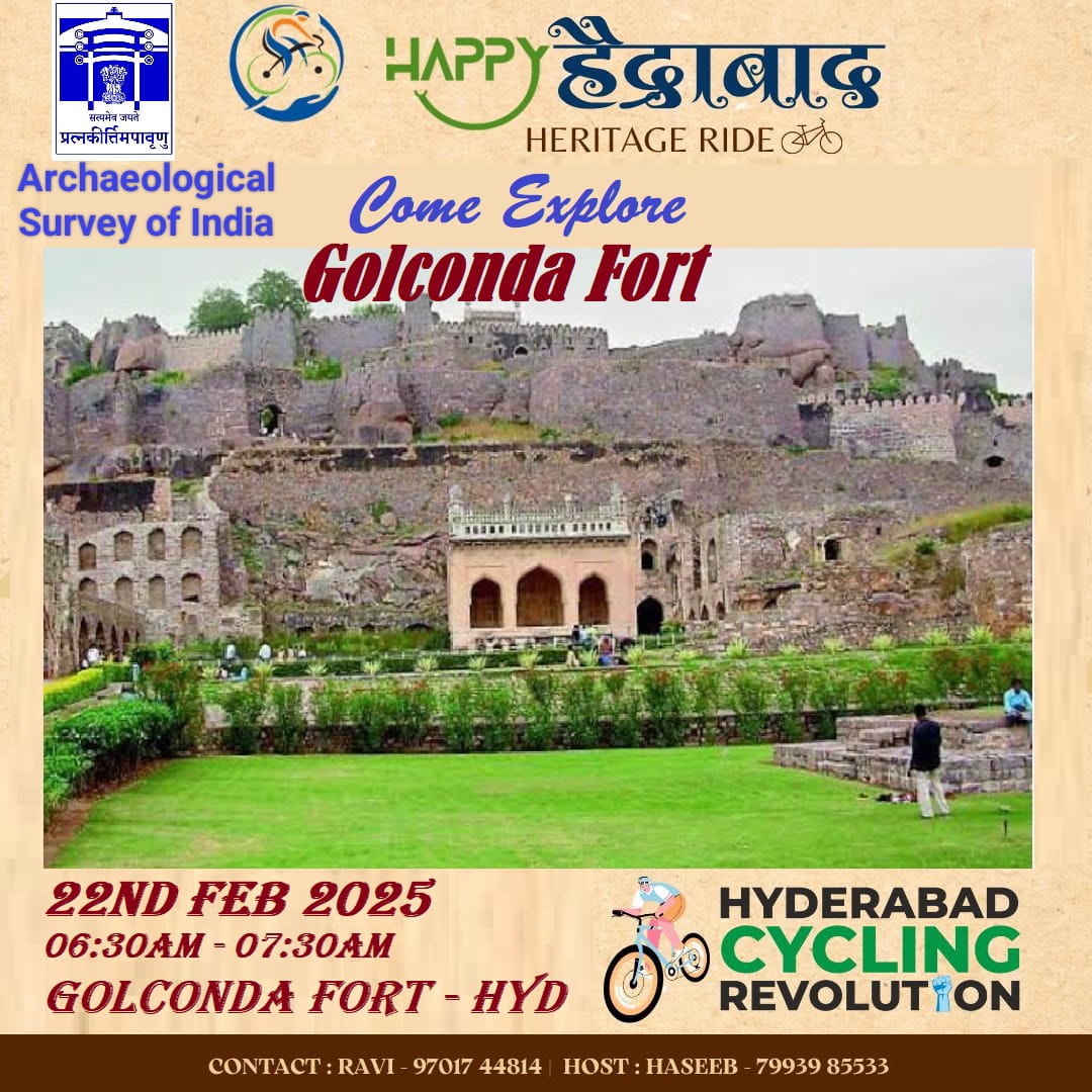HydCyclingRevolution (@hydcyclingrev) on Twitter photo Hyderabad Heritage Ride by <a href="/historianhaseeb/">Mohd haseeb ahmed</a> Heritage man of Hyderabad
Cycling ride to Golconda fort Hyderabad
#HyderabadCyclingRevolution
<a href="/TelanganaCMO/">Telangana CMO</a> <a href="/sselvan/">Bicycle Mayor of Hyderabad</a> <a href="/Ravi_1836/">🇮🇳 Ravi #GreaterHyderabadActiveMobility</a> <a href="/Anjani_Tsn/">Anjani.Tsn</a> Hyderabad Heritage Ride by <a href="/historianhaseeb/">Mohd haseeb ahmed</a> Heritage man of Hyderabad
Cycling ride to Golconda fort Hyderabad
#HyderabadCyclingRevolution
<a href="/TelanganaCMO/">Telangana CMO</a> <a href="/sselvan/">Bicycle Mayor of Hyderabad</a> <a href="/Ravi_1836/">🇮🇳 Ravi #GreaterHyderabadActiveMobility</a> <a href="/Anjani_Tsn/">Anjani.Tsn</a>