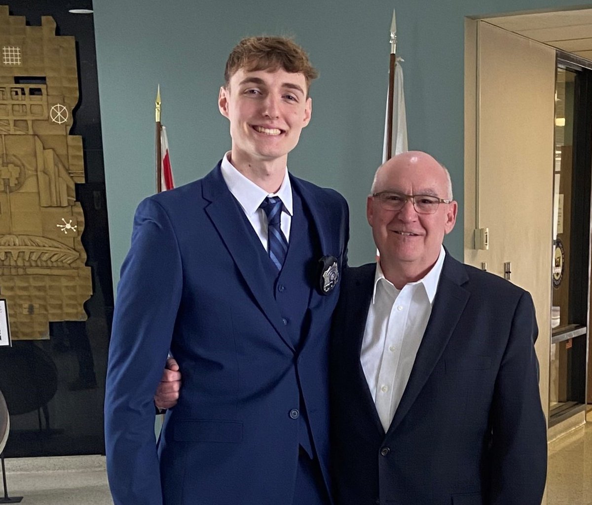 It was an exciting afternoon to be with <a href="/iueast/">IU East</a> student Raedhyn Foust, his family and friends and officials from the city of Richmond for the swearing in of Officer Foust as one of our newest #Police Officer in the city of Richmond. <a href="/StellarRichmond/">City of Richmond, Indiana</a> <a href="/iueredwolves/">IU East Red Wolves</a>