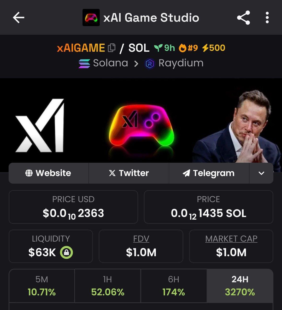 $xAIGAME IS NOW 3270% UP IN LAST 24 HOURS WITH TRENDING #9 ON @DEXSCREENER🚀🚀😍😍🫶🫶

WE GONNA PUMP THIS MORE LET'S PUSH MORE TOWARDS MARS 🚀🚀🚀

EASY 10 MILLION MCAP LOADING ANYTIME
dexscreener.com/solana/HUPysX7…

HUPysX7Cfye9XM5LPjR9KkPgixQ8DGSk9pg2KLisYHyP