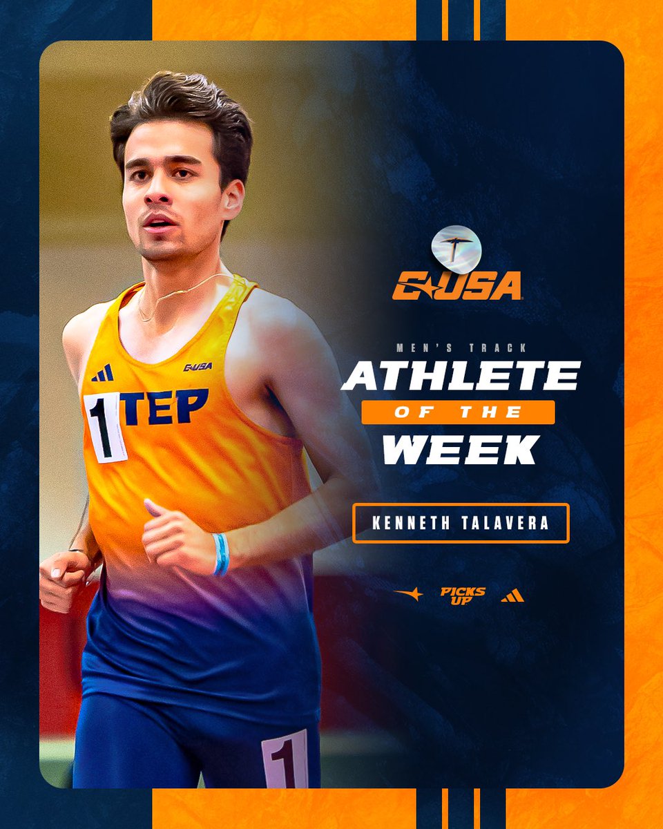 🔸<a href="/ConferenceUSA/">Conference USA</a> 
𝐌𝐞𝐧’𝐬 𝐓𝐫𝐚𝐜𝐤 𝐀𝐭𝐡𝐥𝐞𝐭𝐞 𝐨𝐟 𝐭𝐡𝐞 𝐖𝐞𝐞𝐤🔹

#PicksUp ⛏️🎽