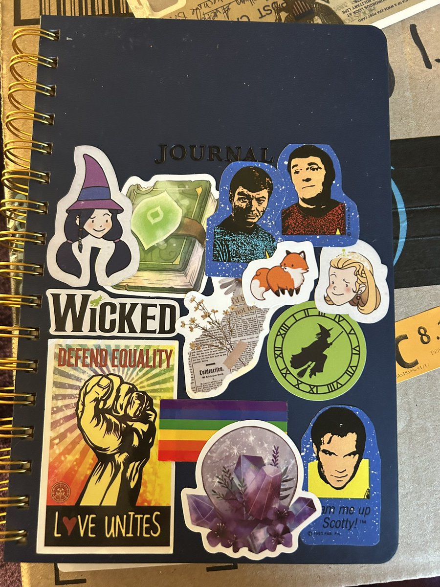 Rate the laptop + journal sticker layout :3