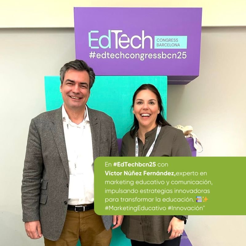 Un placer conversar con Víctor Núñez Fernández en #edtechcongressbcn25 , compartiendo ideas sobre el impacto del marketing educativo y la transformación digital en el aprendizaje. La educación del futuro se construye hoy con innovación y estrategia. 🚀📚 #edtechcongressbcn25