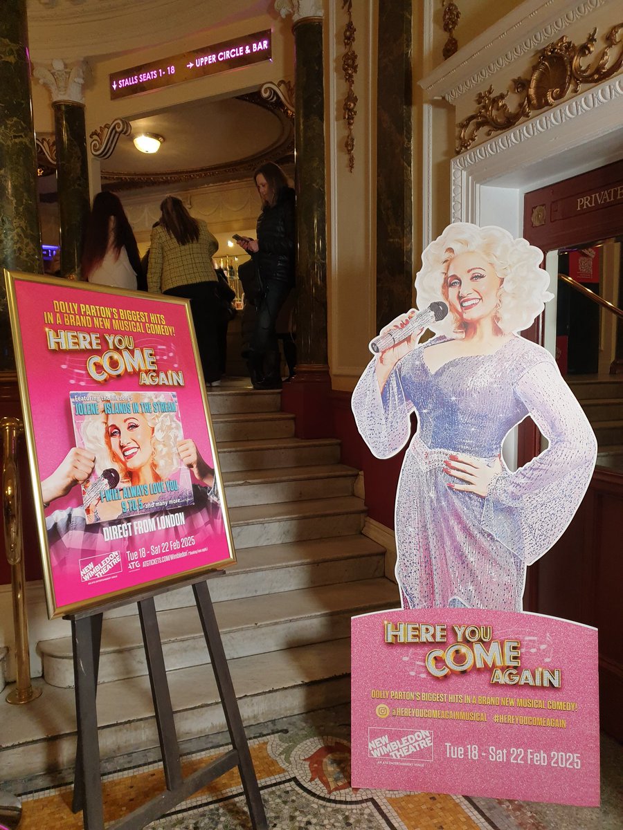 Getting excited for Here You Come Again, the Dolly Parton musical <a href="/NewWimbTheatre/">New Wimbledon Theatre</a> .