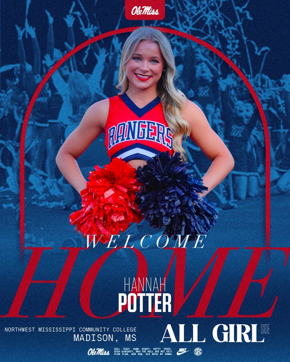 OleMissCheer's tweet photo. Please help us welcome ๐๐ข๐ฏ๐ฏ๐ข๐ฉ ๐๐ฐ๐ต๐ต๐ฆ๐ณ to our 2025-2026 ๐จ๐ณ๐ณ ๐ฎ๐ฐ๐น๐ณ ๐ป๐ฌ๐จ๐ดโผ๏ธ
๐๐จ๐ง๐ ๐ซ๐๐ญ๐ฎ๐ฅ๐๐ญ๐ข๐จ๐ง๐ฌ & ๐ฐ๐๐ฅ๐๐จ๐ฆ๐ to the #๐๐๐๐ข๐ฅ๐ฒ โฅ๏ธ We are so excited to have you a part of our program!
#OleMissCheer | #StayInTheSip | #OMAG https://t.co/PkLhQh4F4v