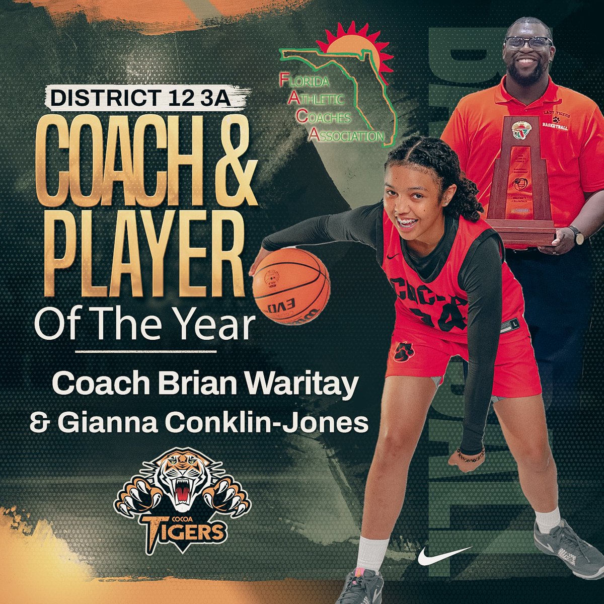 Cocoa HS Girls Basketball (@cocoagbb) on Twitter photo Congratulations to Cocoa Lady Hoops Coach <a href="/CoachBrianW_/">Brian Waritay 🇱🇷</a> and <a href="/GigiConklin/">Gianna “Gigi” Conklin-Jones</a> for being awarded FACA District 12 3A COACH & PLAYER OF THE YEAR!!
🧡🖤🫶🏽 #TIGERPRIDE Congratulations to Cocoa Lady Hoops Coach <a href="/CoachBrianW_/">Brian Waritay 🇱🇷</a> and <a href="/GigiConklin/">Gianna “Gigi” Conklin-Jones</a> for being awarded FACA District 12 3A COACH & PLAYER OF THE YEAR!!
🧡🖤🫶🏽 #TIGERPRIDE