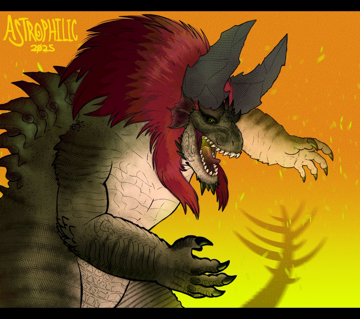 my half of an art trade with <a href="/Space_Dragon14/">Space Dragon ☢</a> ! ♉🔥
[ #astrophilic #kaiju #taurustitan ]