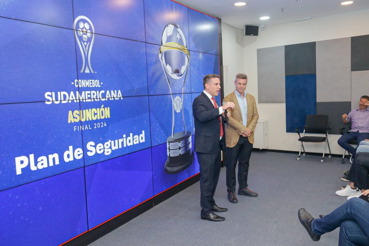 gvillate's tweet photo. ¡El 5 de marzo Paraguay será nuevamente el escenario de un evento deportivo internacional! 

La Supercopa Internacional se jugará en la #NuevaOlla de Asunción entre los equipos de @RiverPlate y @CATalleresdecba 

Hoy mantuvimos una reunión de coordinación interinstitucional en la @CONMEBOL para asegurar que este importante evento se desarrolle de la mejor manera, reafirmando a nuestro país como un referente en la organización de grandes eventos deportivos.