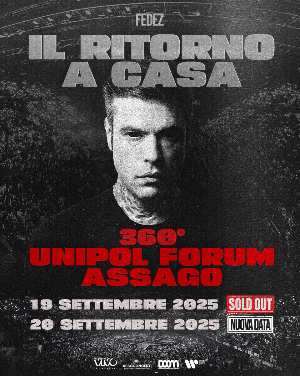 Sold out in poche ore il primo Forum con palco a 360° 

Sono senza parole, grazie!
Abbiamo aperto una secondo data, i biglietti saranno disponibili domani alle 14
👁️