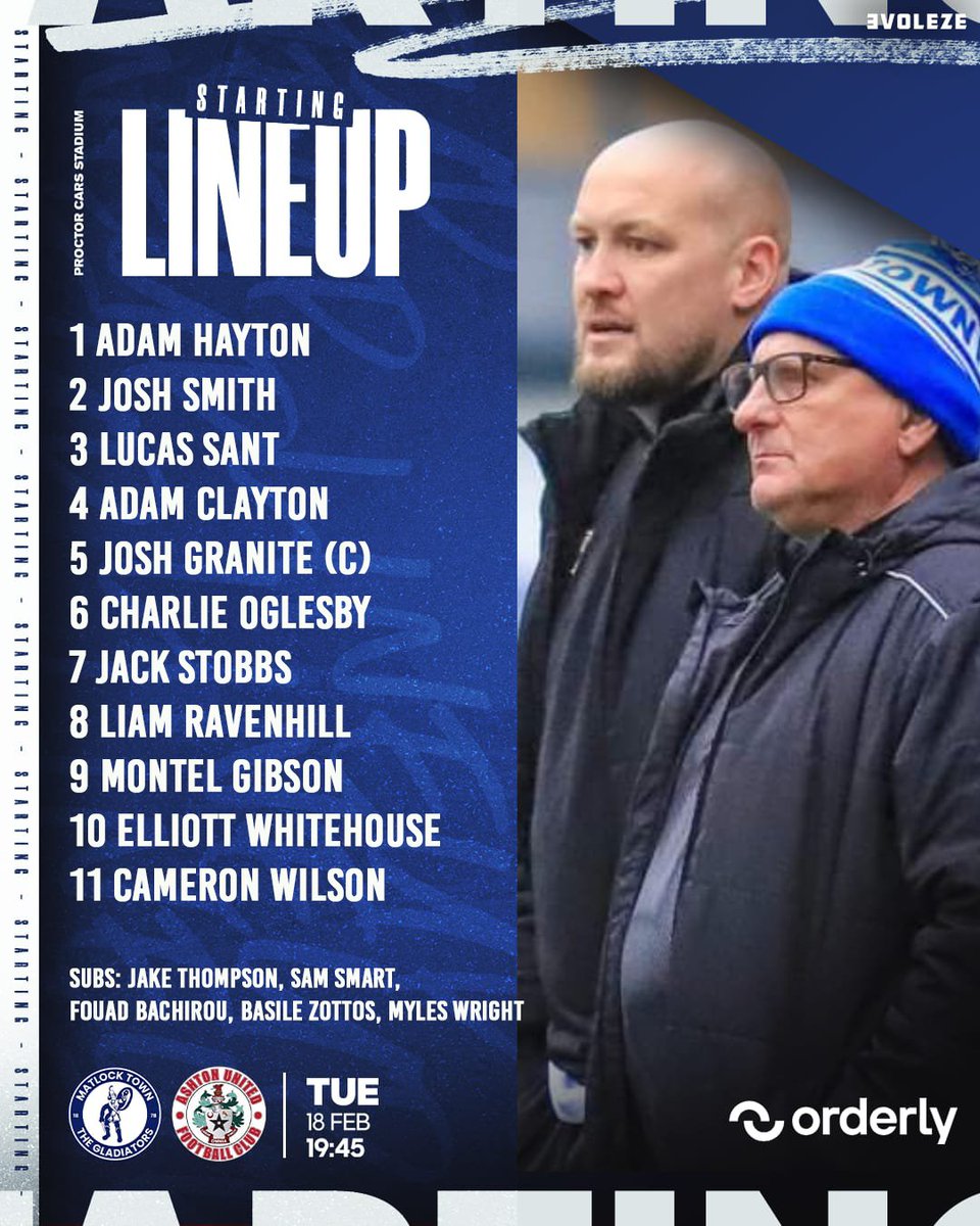 Here's how the Gladiators line up for tonight's game with <a href="/AshtonUnitedFC/">Ashton United FC</a> - four players make their debuts this evening...

#GladsAllOver