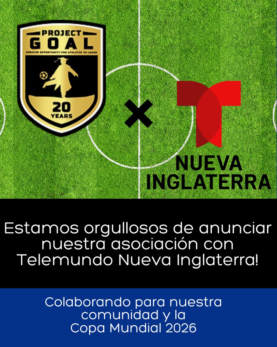 ProjectGoalRI's tweet photo. Exciting news!🚨 Project GOAL is partnering with Telemundo Nueva Inglaterra (@TelemundoNI ) to bring more opportunities to our community ahead of the 2026 World Cup! ⚽🎉

Stay tuned for exclusive coverage, events, and more!👏
#educationmatters #soccer4good https://t.co/9oa62Vaajk