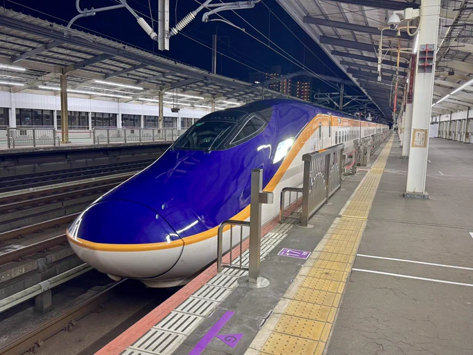 #イーロンマスクと行く東日本キュンパスサイコロの旅

何をとち狂ったのか宇都宮ではなく那須塩原に宿を取ったため、下り最終なすの281号に那須塩原まで1駅だけ乗りました。

この列車はE8系7両編成の単独運転という非常に珍しい運転です。

おやすみなさい( 。-  -。)zzZZ 