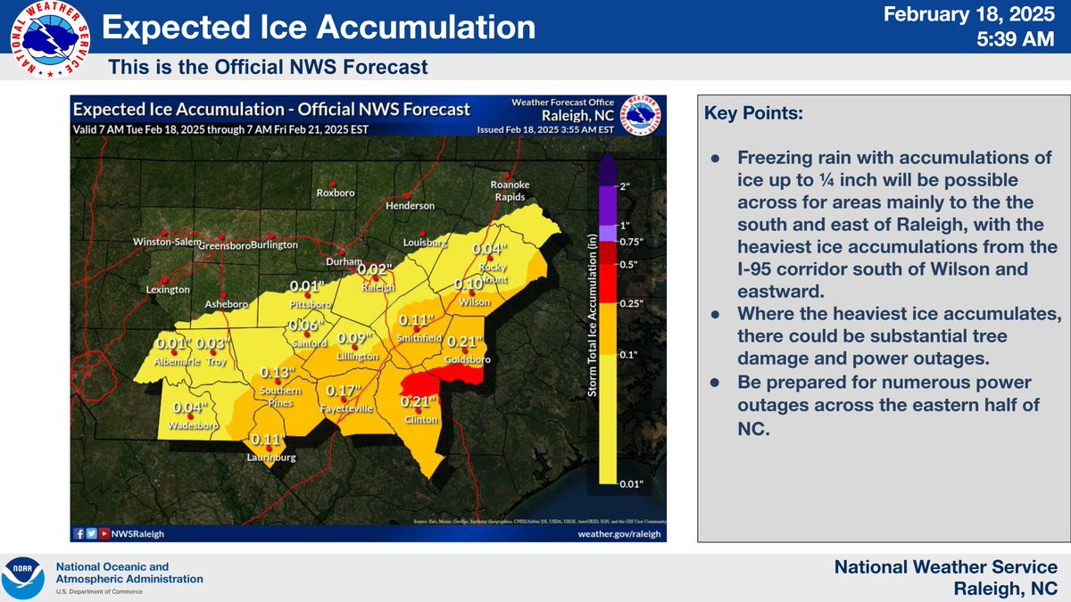 NWSRaleigh's tweet image. 945 am: Winter Storm Warnings and Advisories have been expanded across central NC. This is motivated more by increased confidence and messaging and not necessarily by increased intensity of the storm system. #ncwx