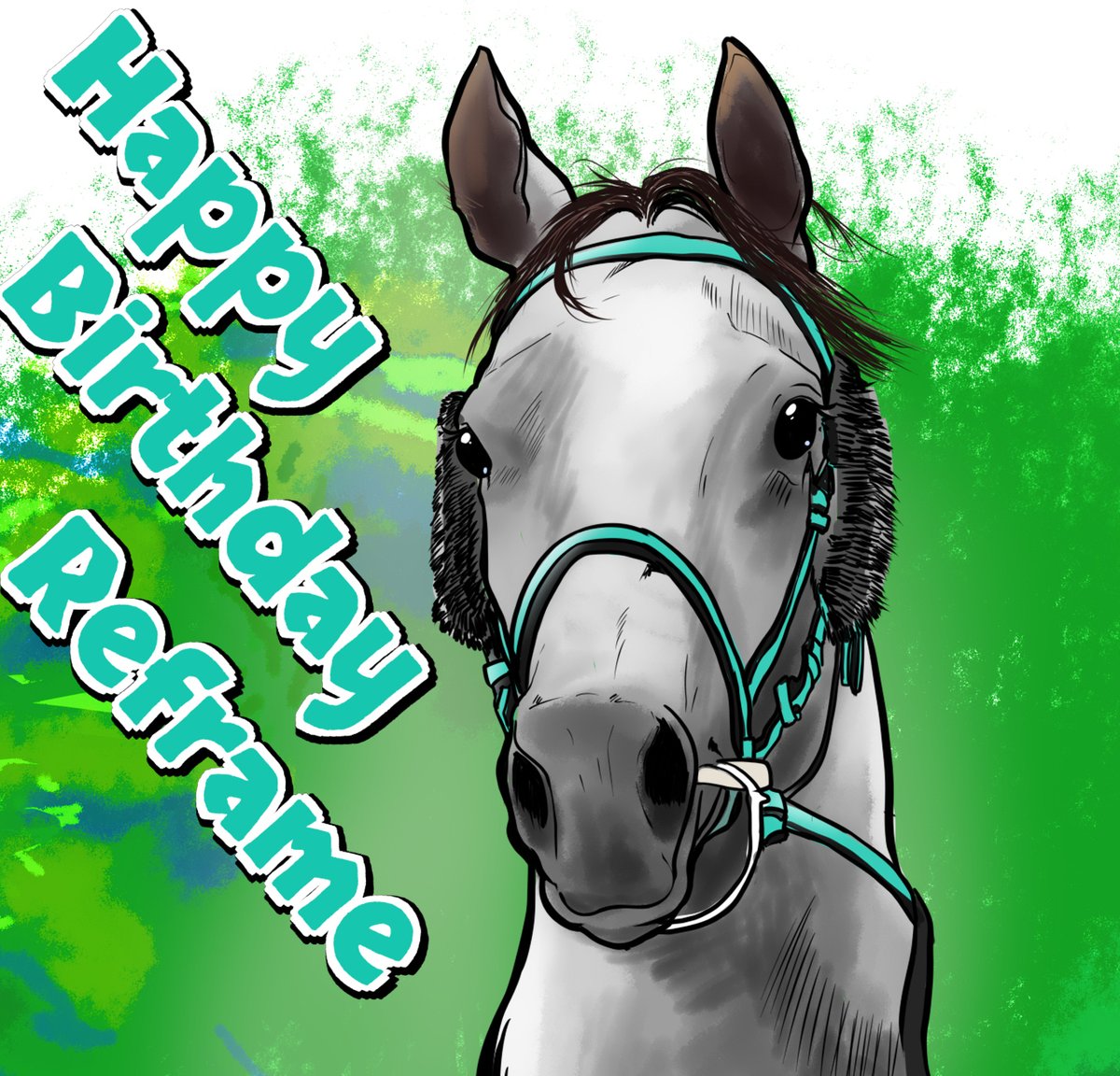 「𝑯𝒂𝒑𝒑𝒚 𝒃𝒊𝒓𝒕𝒉𝒅𝒂𝒚 リフレイム」|🏇にしかわ 🏇のイラスト