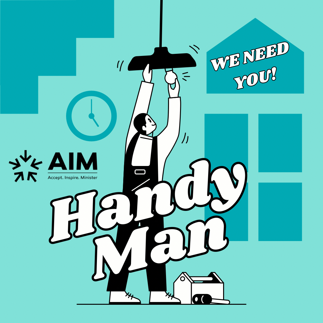 AIM (@aimcharity) on Twitter photo Retired? Have some free time? Looking for something to keep your hands busy?
We are looking for a volunteer Handy Man to help with small maintenance projects around our campus! Let Sarah Ann know if youāre interested! Sarah.skelton@aimcharity.org Retired? Have some free time? Looking for something to keep your hands busy?
We are looking for a volunteer Handy Man to help with small maintenance projects around our campus! Let Sarah Ann know if youāre interested! Sarah.skelton@aimcharity.org